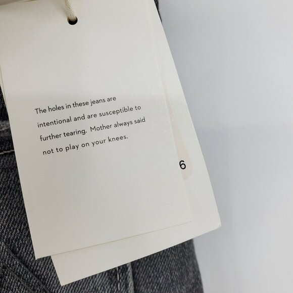 New Mother The Swooner Ankle Chew Scene Of The Crime Raw Hem Grey Wash Jeans 27 - Picture 11 of 15